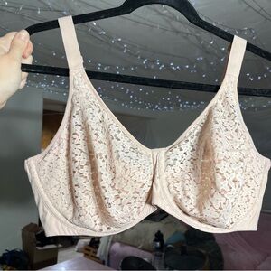 NEW Chantelle Norah Comfort Underwire Lace Demi Bra Blush Floral Blush Comfy